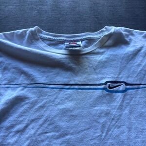 Nike Men's Striped White T-Shirt